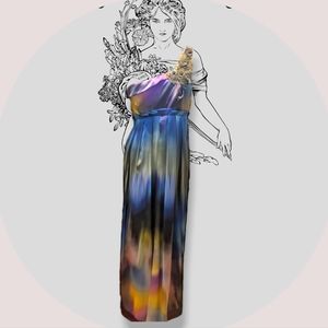 Matthew Williamson Beaded One Shoulder Silk Dress